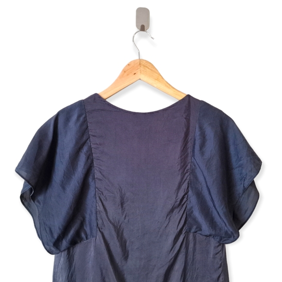 Day Birger Et Mikkelsen Dailly Couture Grey Ombre 100% Silk Tunic Dress Size 12 - Picture 8 of 10